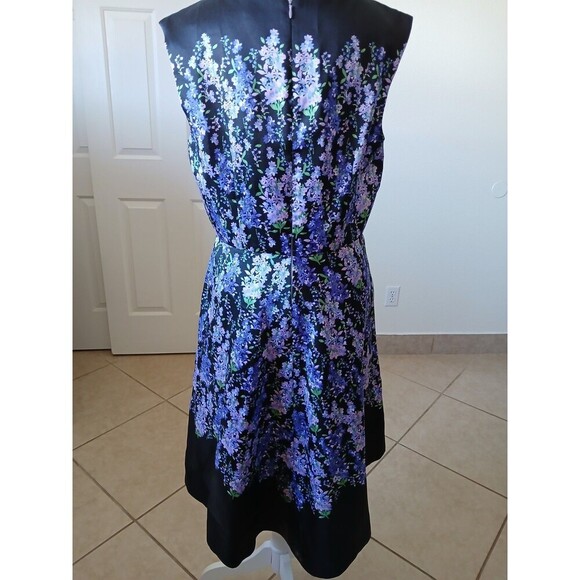 Alex Marie‎ Womens Dress A Line Black & Purple Sleeveless  Size 10 Party - Picture 4 of 15